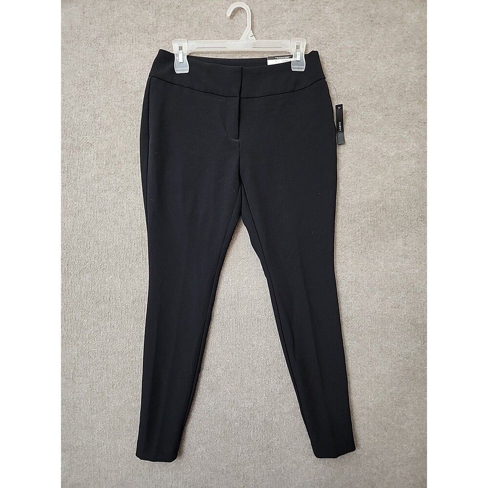 Worthington Curvy Fit Slim Leg Dress Pants Womens 4 Black Career Stretch NEW